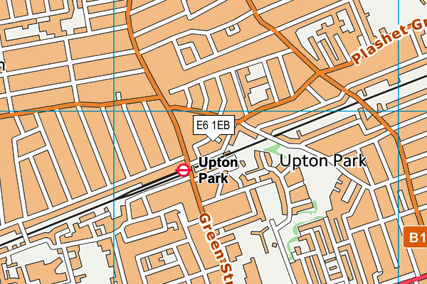 E6 1EB map - OS VectorMap District (Ordnance Survey)