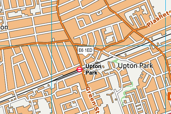 E6 1ED map - OS VectorMap District (Ordnance Survey)