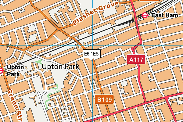 E6 1ES map - OS VectorMap District (Ordnance Survey)