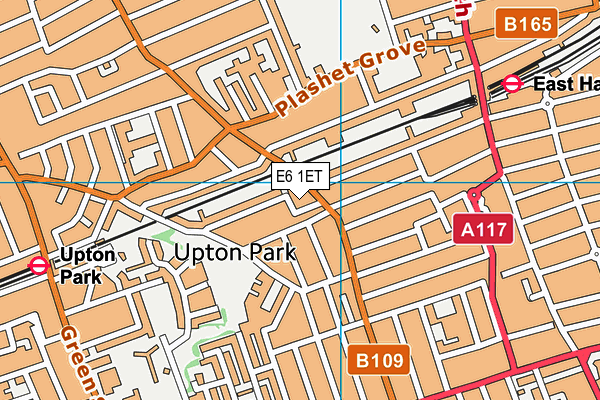E6 1ET map - OS VectorMap District (Ordnance Survey)