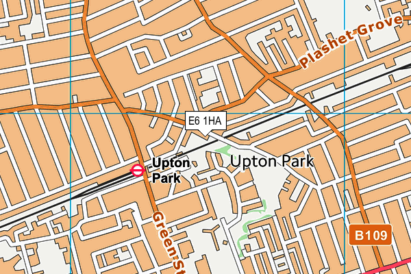 E6 1HA map - OS VectorMap District (Ordnance Survey)