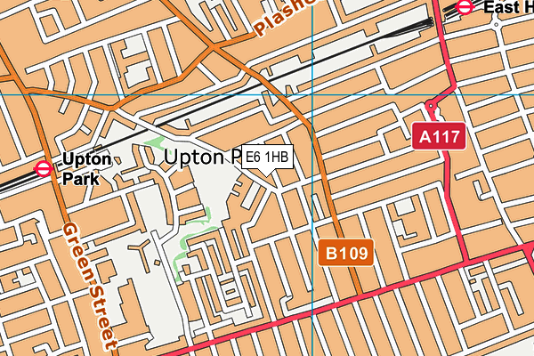 E6 1HB map - OS VectorMap District (Ordnance Survey)