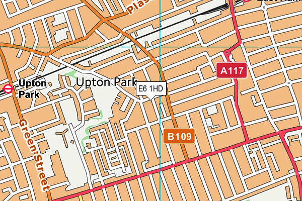 E6 1HD map - OS VectorMap District (Ordnance Survey)