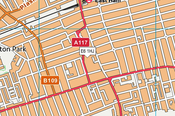 E6 1HJ map - OS VectorMap District (Ordnance Survey)