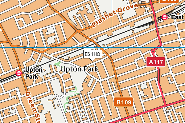 E6 1HQ map - OS VectorMap District (Ordnance Survey)