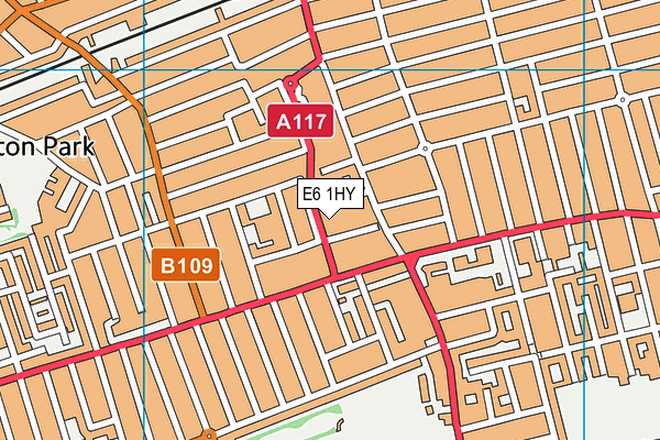 E6 1HY map - OS VectorMap District (Ordnance Survey)