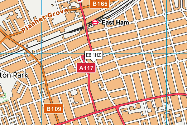 E6 1HZ map - OS VectorMap District (Ordnance Survey)