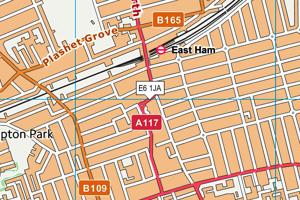 E6 1JA map - OS VectorMap District (Ordnance Survey)