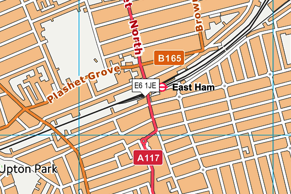 E6 1JE map - OS VectorMap District (Ordnance Survey)