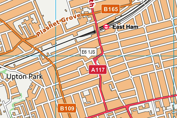 E6 1JS map - OS VectorMap District (Ordnance Survey)