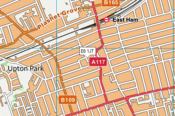 E6 1JT map - OS VectorMap District (Ordnance Survey)