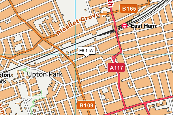 E6 1JW map - OS VectorMap District (Ordnance Survey)