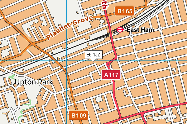 E6 1JZ map - OS VectorMap District (Ordnance Survey)