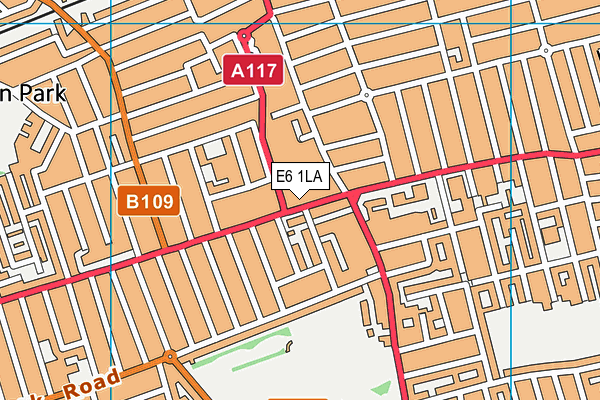 E6 1LA map - OS VectorMap District (Ordnance Survey)