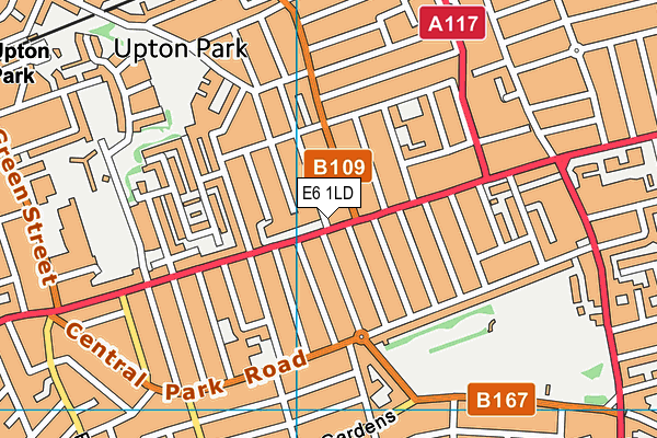 E6 1LD map - OS VectorMap District (Ordnance Survey)