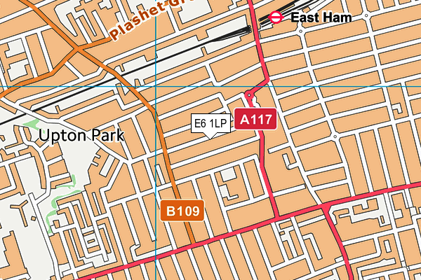 E6 1LP map - OS VectorMap District (Ordnance Survey)