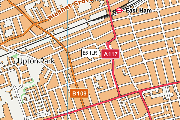 E6 1LR map - OS VectorMap District (Ordnance Survey)