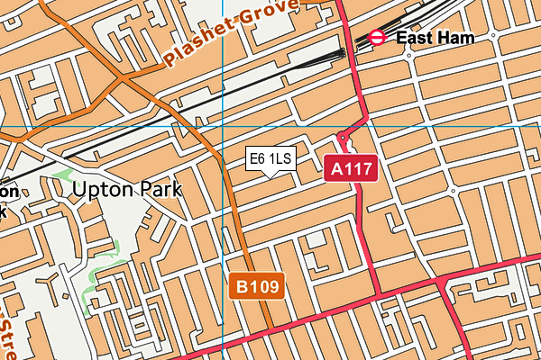 E6 1LS map - OS VectorMap District (Ordnance Survey)