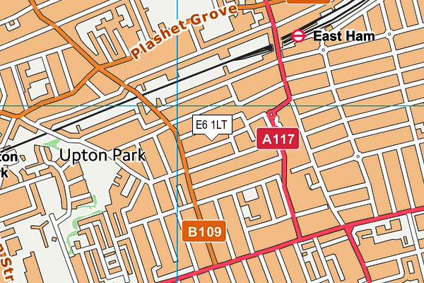 E6 1LT map - OS VectorMap District (Ordnance Survey)