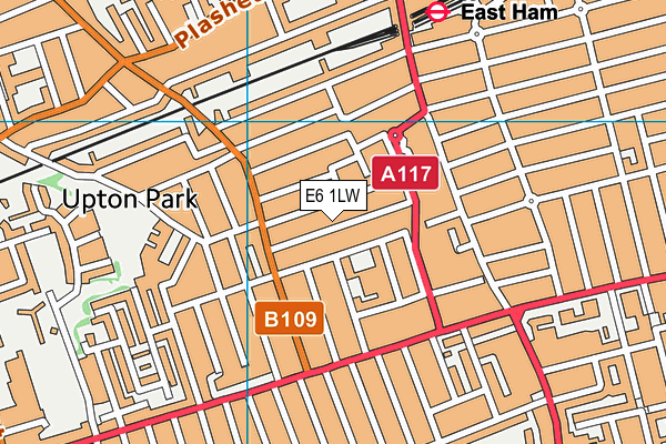 E6 1LW map - OS VectorMap District (Ordnance Survey)