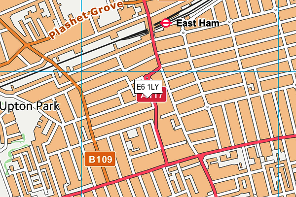 E6 1LY map - OS VectorMap District (Ordnance Survey)