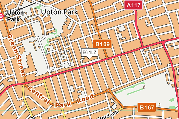 E6 1LZ map - OS VectorMap District (Ordnance Survey)