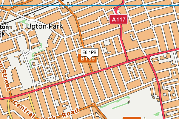 E6 1PB map - OS VectorMap District (Ordnance Survey)