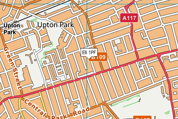 E6 1PF map - OS VectorMap District (Ordnance Survey)