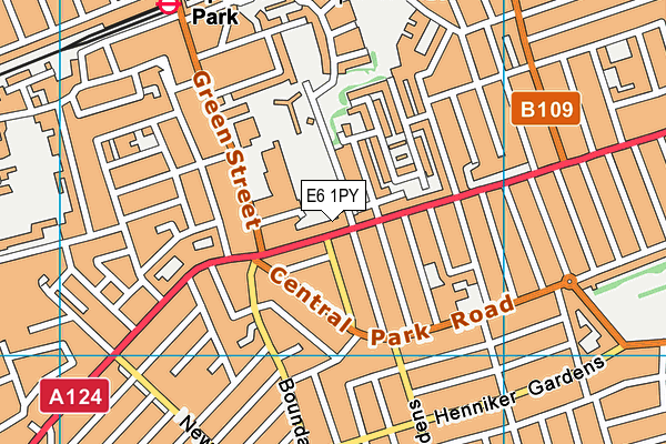 E6 1PY map - OS VectorMap District (Ordnance Survey)