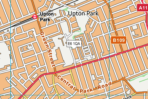 E6 1QA map - OS VectorMap District (Ordnance Survey)