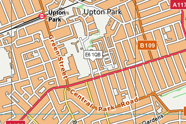 E6 1QB map - OS VectorMap District (Ordnance Survey)