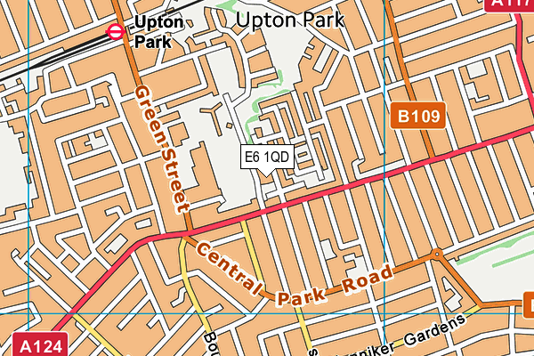 E6 1QD map - OS VectorMap District (Ordnance Survey)