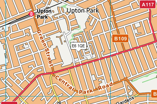 E6 1QE map - OS VectorMap District (Ordnance Survey)