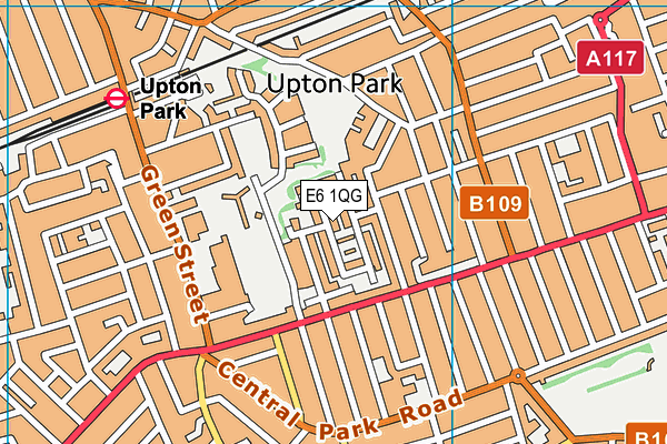 E6 1QG map - OS VectorMap District (Ordnance Survey)