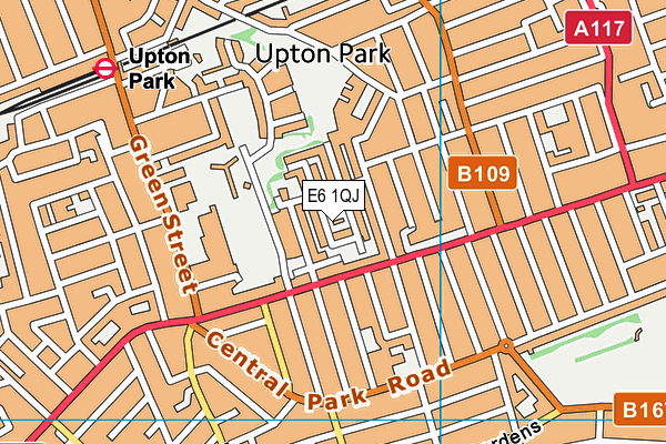 E6 1QJ map - OS VectorMap District (Ordnance Survey)