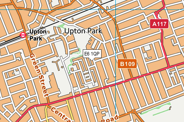 E6 1QP map - OS VectorMap District (Ordnance Survey)