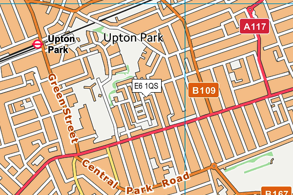 E6 1QS map - OS VectorMap District (Ordnance Survey)