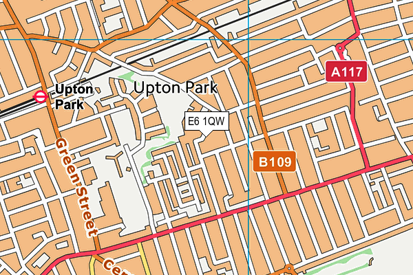 E6 1QW map - OS VectorMap District (Ordnance Survey)