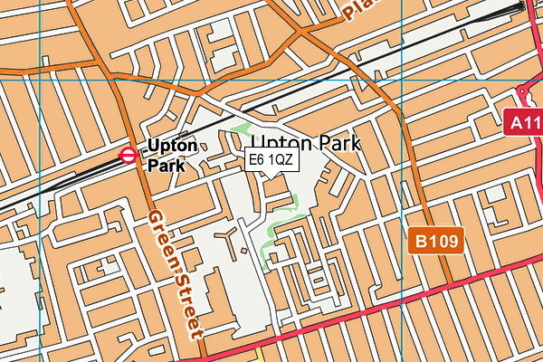 E6 1QZ map - OS VectorMap District (Ordnance Survey)