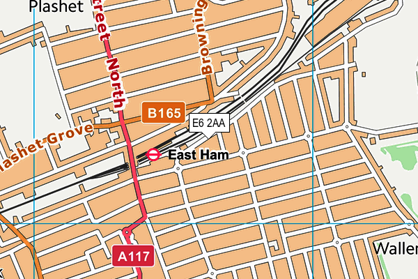 E6 2AA map - OS VectorMap District (Ordnance Survey)