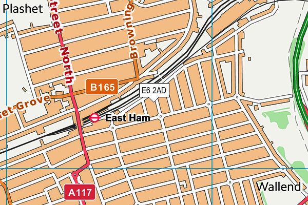 E6 2AD map - OS VectorMap District (Ordnance Survey)