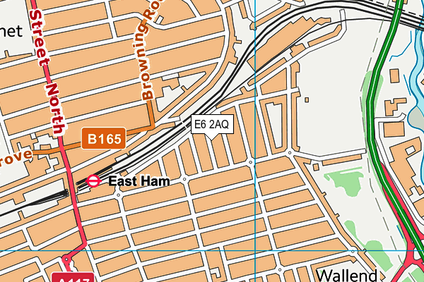 E6 2AQ map - OS VectorMap District (Ordnance Survey)