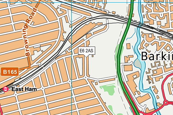 E6 2AS map - OS VectorMap District (Ordnance Survey)