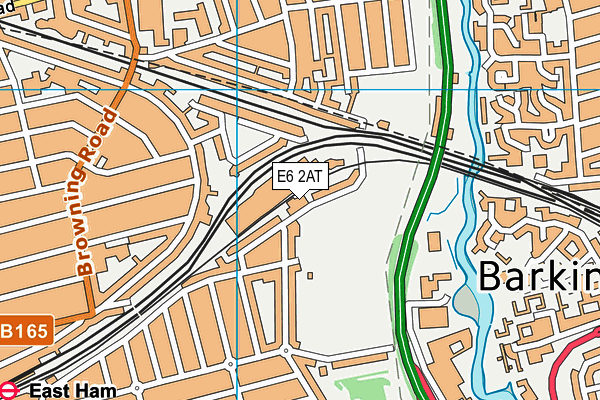 E6 2AT map - OS VectorMap District (Ordnance Survey)