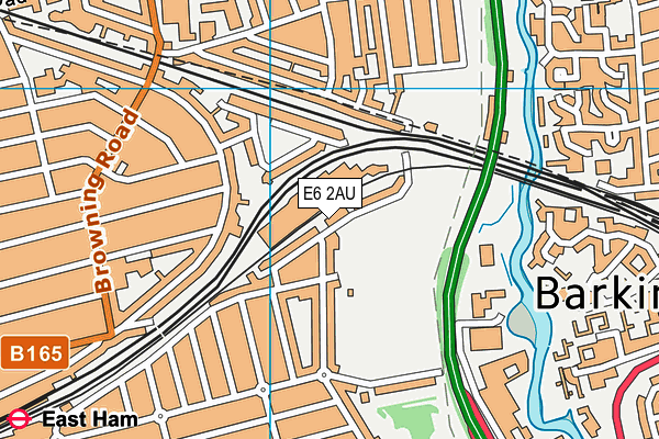 E6 2AU map - OS VectorMap District (Ordnance Survey)