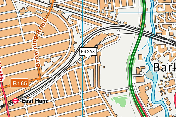 E6 2AX map - OS VectorMap District (Ordnance Survey)