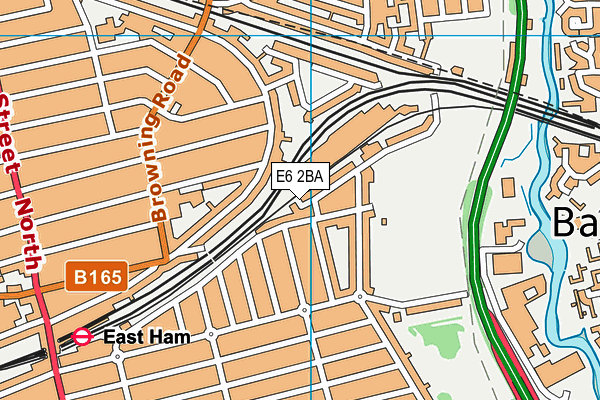 E6 2BA map - OS VectorMap District (Ordnance Survey)