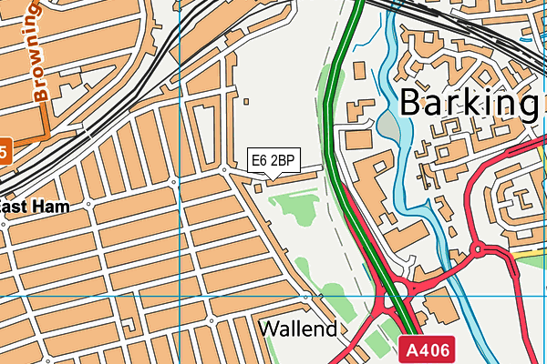 E6 2BP map - OS VectorMap District (Ordnance Survey)