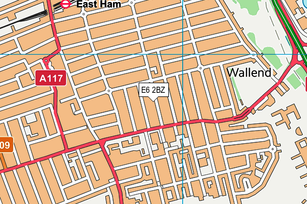 E6 2BZ map - OS VectorMap District (Ordnance Survey)