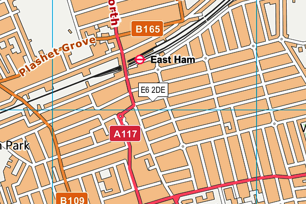 E6 2DE map - OS VectorMap District (Ordnance Survey)